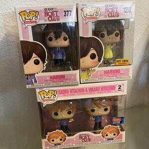 Funko Ouran High School Host Club Pop Figures - Purple, Yellow, Brown